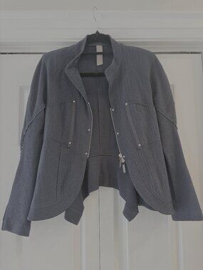 "High" Knit Zip-up Sweater